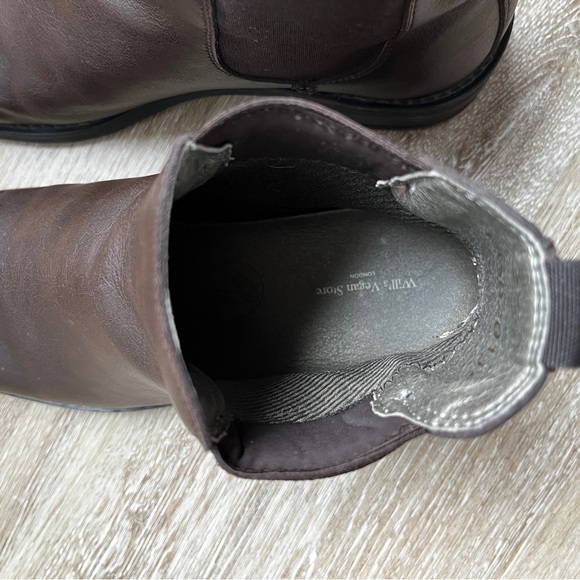 Will’s Vegan Store Vegan Faux Leather Dark Brown Chelsea Boots Size 41 EU / 8 US - Picture 12 of 13
